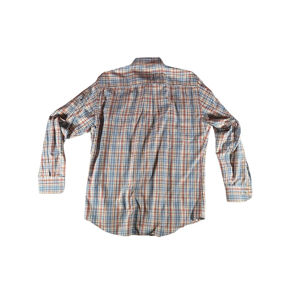 Peter Millar Shirt Adult Large Orange Multicolor Tartan Plaid Button Down Men's - Picture 2 of 12